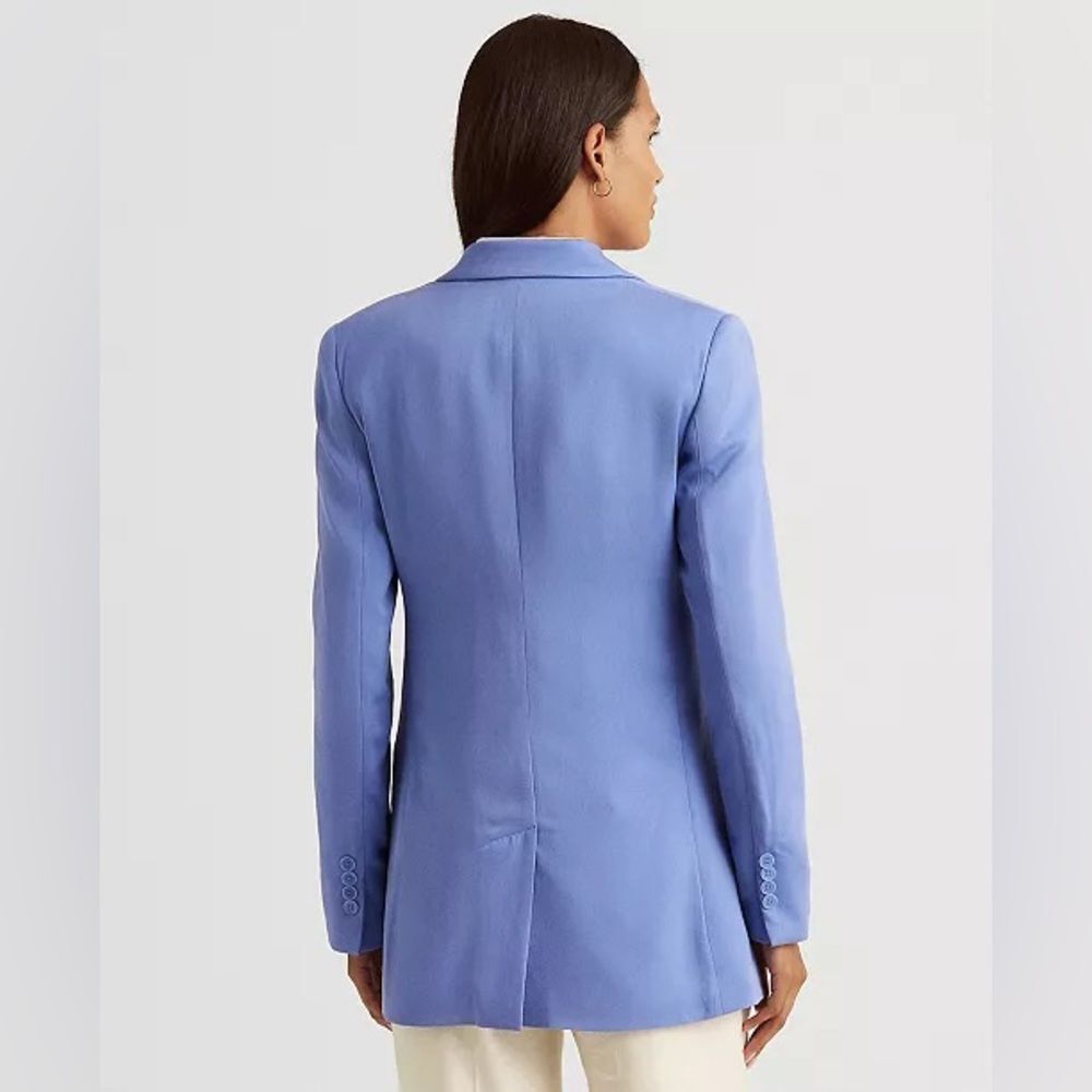 NEW Lauren Ralph Lauren Double-Faced Georgette Blazer, Size 14 New w/Tag $265 - Picture 3 of 13